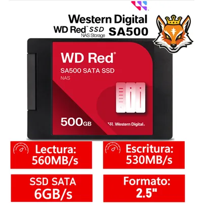 WD SSD Red SA500 NAS 500GB 2.5" SATA 6Gb/s 560MB/s