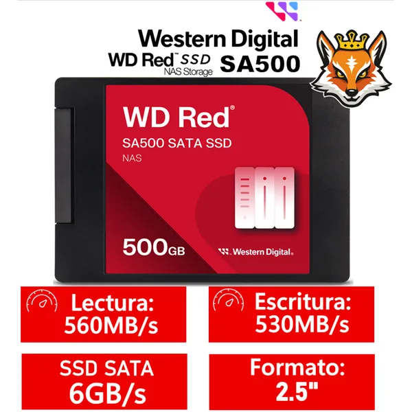 WD SSD Red SA500 NAS 500GB 2.5" SATA 6Gb/s 560MB/s