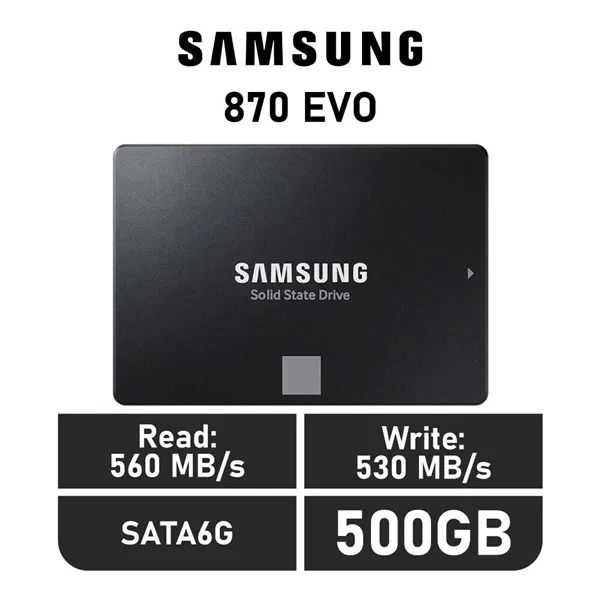 Samsung 870 EVO 500GB SSD 2.5" 560MB/s SATA 6Gb/s