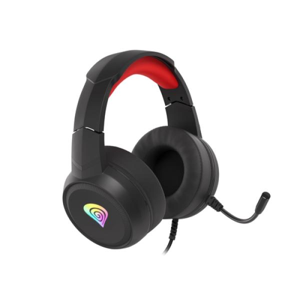 GENESIS Neon 200 Auriculares Alámbrico Diadema Juego USB tipo A Negro, Rojo