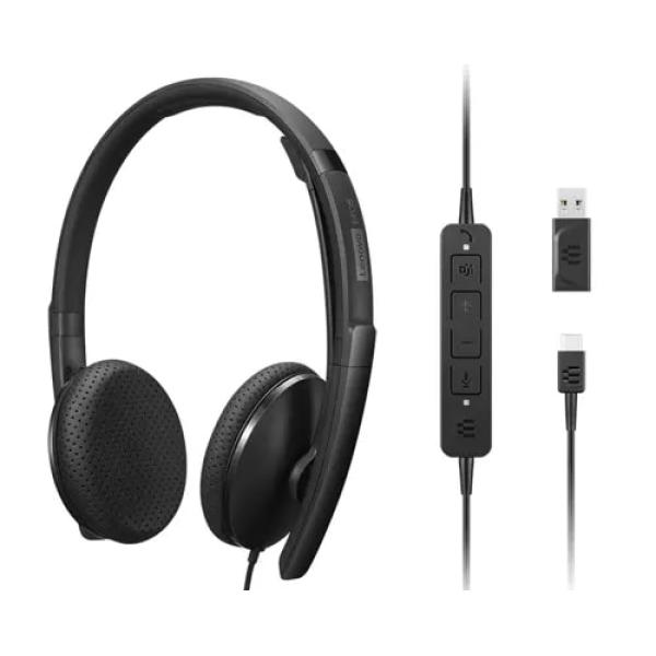 Lenovo 4XD1M45626 auricular y casco Auriculares Alámbrico Diadema USB Tipo C Negro