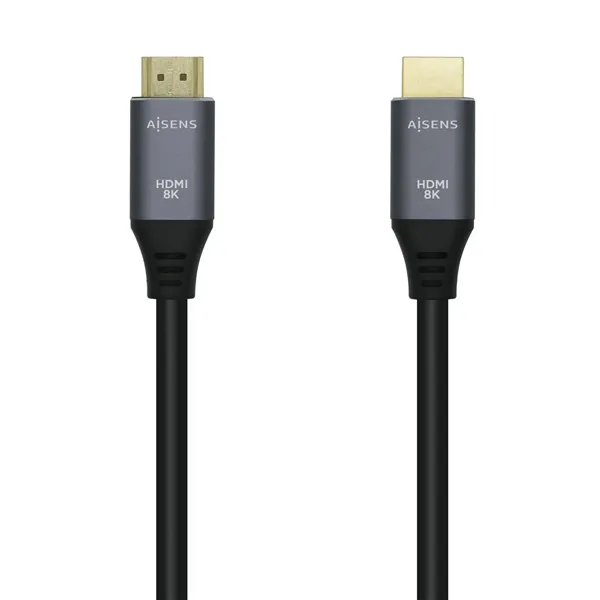 Cable HDMI 2.1 8K Aisens A150-0425/ HDMI Macho - HDMI Macho/ 50cm/ Gris Negro