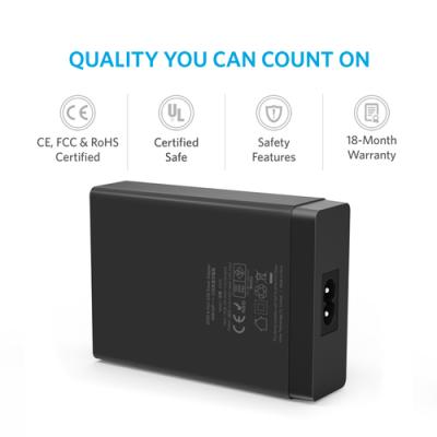 Anker PowerPort 6 Universal Negro Corriente alterna Interior