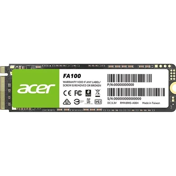 Acer FA100 SSD NVMe 256GB a 1950MB/s PCIe 3.0 M.2 2280