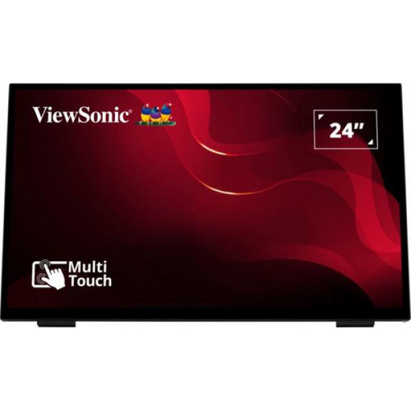 Viewsonic TD2465 pantalla de señalización Panel plano interactivo 61 cm (24") LED 250 cd / m² Full HD Negro Pantalla táctil