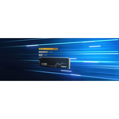 Kingston KC3000 SSD 2TB PCIe 4.0 NVMe a 7000MB/s M.2 2280 con