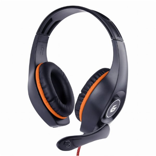 Gembird GHS-05-O auricular y casco Auriculares Alámbrico Diadema Juego Negro, Naranja