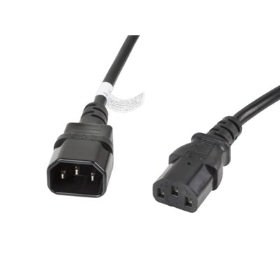 Lanberg CA-C13E-11CC-0030-BK cable de transmisión Negro 3 m C13