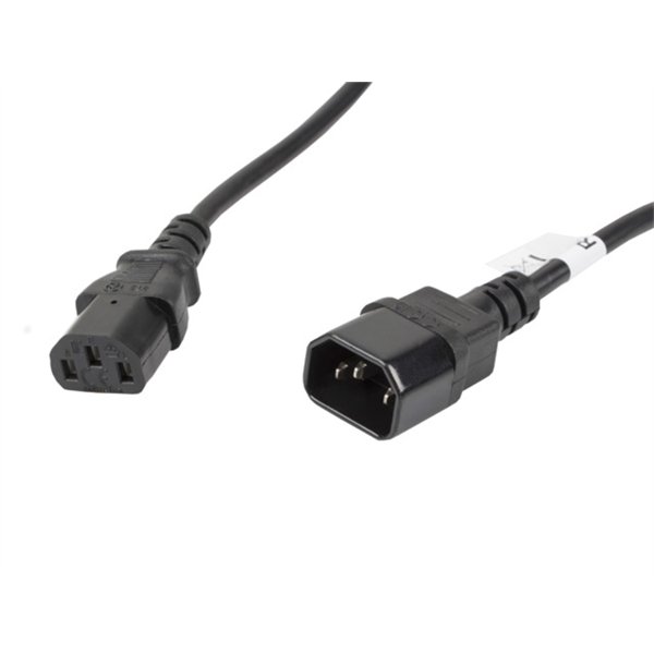 Lanberg CA-C13E-11CC-0050-BK cable de transmisión Negro 5 m C13 acoplador C14 acoplador