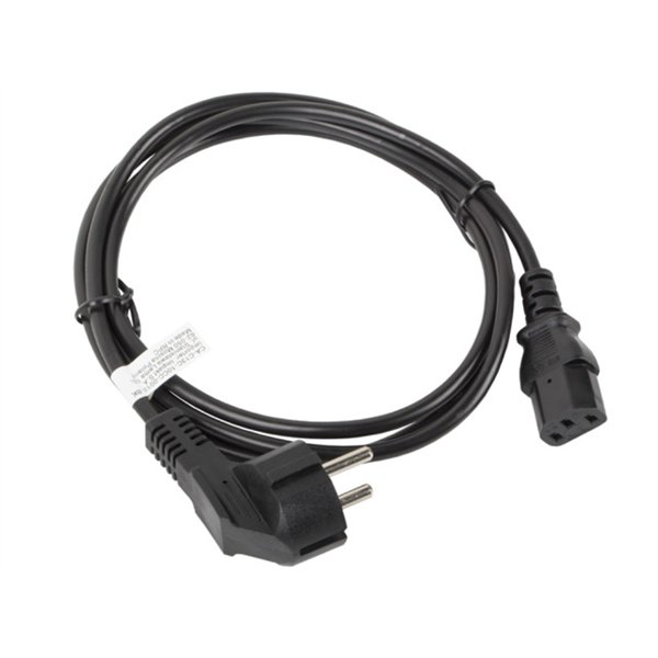 Lanberg CA-C13C-10CC-0018-BK cable de transmisión Negro 1,8 m C13 acoplador CEE7/7