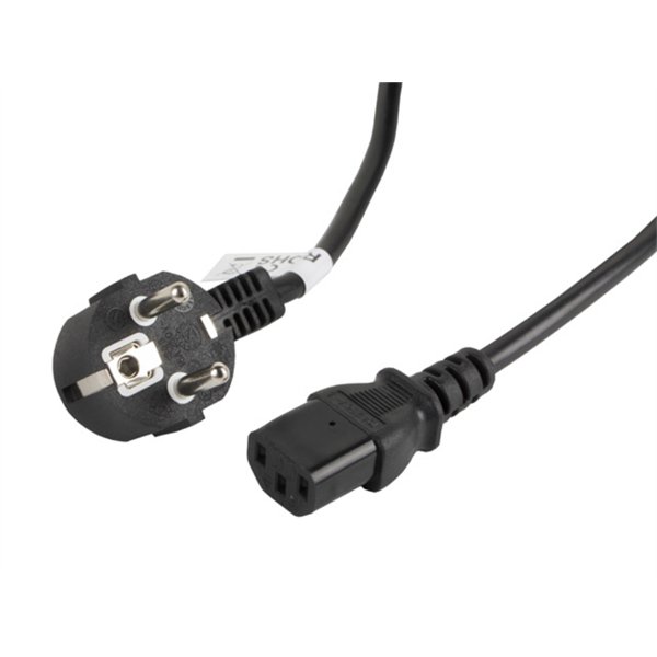 Lanberg CA-C13C-11CC-0030-BK cable de transmisión Negro 3 m C13 acoplador CEE7/7