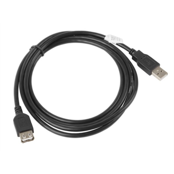 Lanberg CA-USBE-10CC-0018-BK cable USB USB 2.0 1,8 m USB A Negro