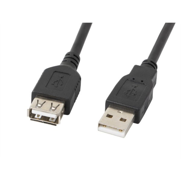 Lanberg CA-USBE-10CC-0050-BK cable USB USB 2.0 5 m USB A Negro