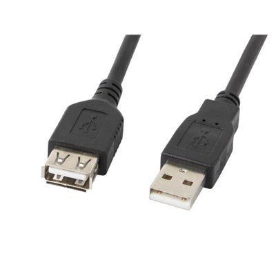 Lanberg CA-USBE-10CC-0007-BK cable USB USB 2.0 0,7 m USB A Negro