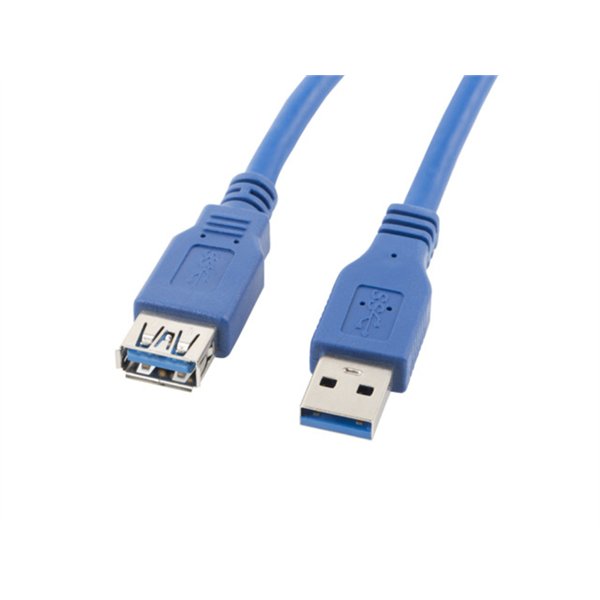 Lanberg CA-US3E-10CC-0018-B cable USB 1,8 m USB A Azul