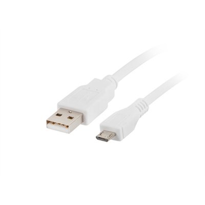 Lanberg CA-USBM-10CC-0018-W cable USB USB 2.0 1,8 m Micro-USB B