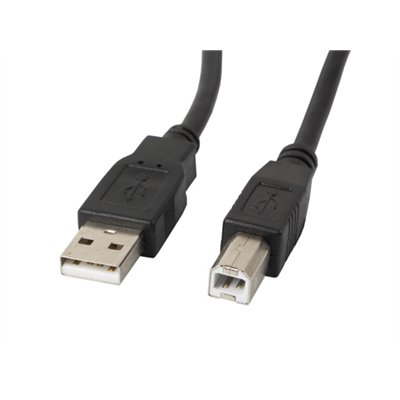 Lanberg CA-USBA-11CC-0018-BK cable USB USB 2.0 1,8 m USB B Negro