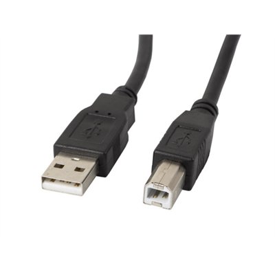 Lanberg CA-USBA-11CC-0010-BK cable USB USB 2.0 1 m USB B Negro