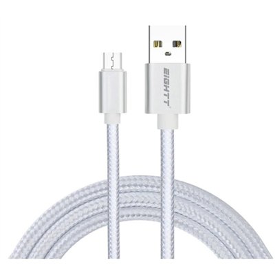 Eightt ECM-1S cable USB USB 2.0 1 m USB A Micro-USB B Plata