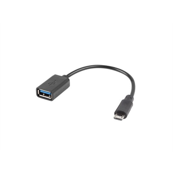 Lanberg AD-OTG-UM-01 cable USB USB 2.0 0,15 m Micro-USB A USB A Negro