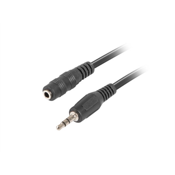 Lanberg CA-MJFJ-10CC-0050-BK cable de audio 5 m 3,5mm Negro