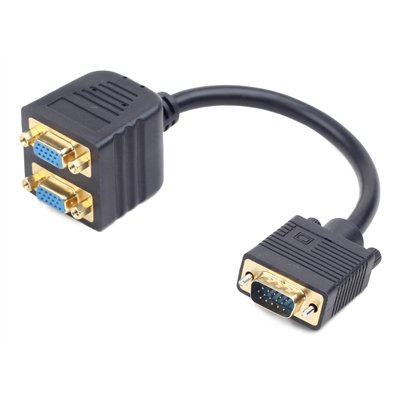 Gembird CC-VGAX2-20CM cable VGA 0,2 m VGA (D-Sub) 2 x VGA