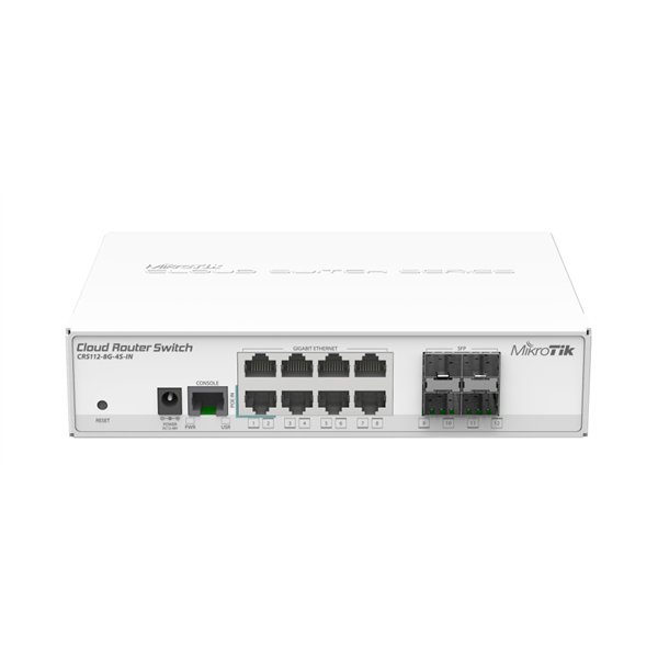 Mikrotik CRS112-8G-4S-IN switch Gestionado L3 Gigabit Ethernet (10/100/1000) Energía sobre Ethernet (PoE) Blanco