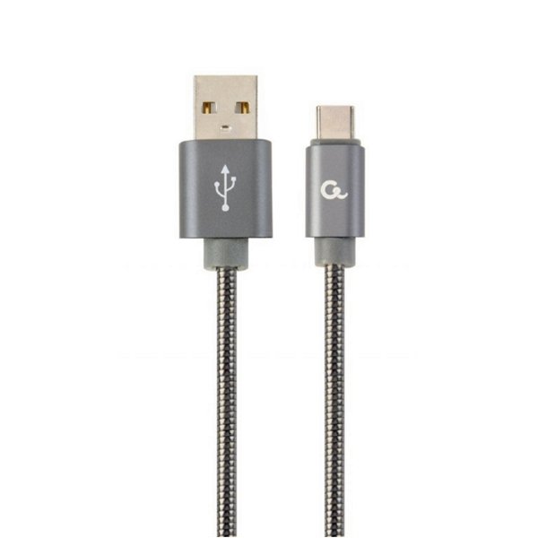 Cablexpert CC-USB2S-AMCM-2M-BG cable USB USB 2.0 USB A USB C Gris