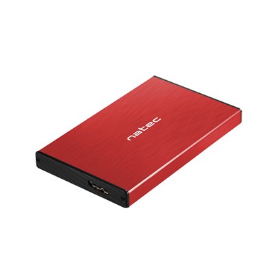 NATEC Rhino GO Carcasa de disco duro/SSD Rojo 2.5"