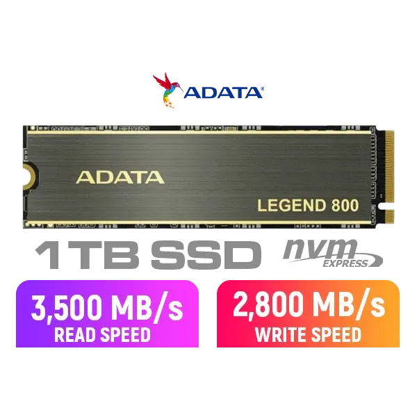 ADATA LEGEND 800 SSD 1TB NVMe a 3500MB/s PCIe 4.0 M.2 2280