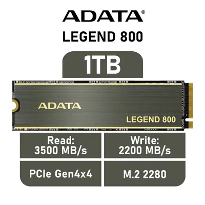 ADATA LEGEND 800 SSD 1TB NVMe a 3500MB/s PCIe 4.0 M.2 2280