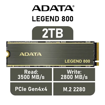 ADATA LEGEND 800 SSD 2TB NVMe a 3500MB/s PCIe 4.0 M.2 2280