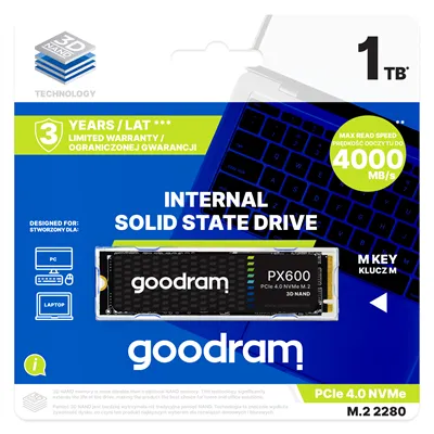 Goodram PX600 SSD 1TB NVMe a 5000MB/s M.2 PCIe 4.0 2280