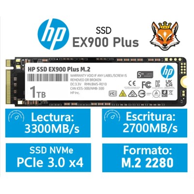 HP EX900 Plus 1TB SSD PCIe 3.0 NVMe a 3300MB/s