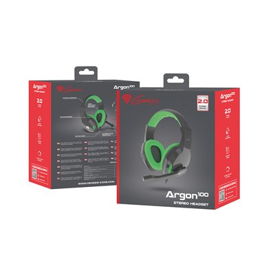 GENESIS ARGON 100 Auriculares Alámbrico Diadema Juego Negro