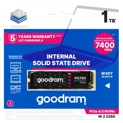 Goodram PX700 1TB SSD PCIe 4.0 NVMe a 7400MB/s