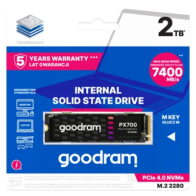 Goodram PX700 SSD 2TB NVMe a 7400MB/s M.2 PCIe 4.0 2280