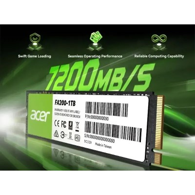 Acer FA200 SSD NVMe 1TB a 3300MB/s PCIe 3.0 M.2 2280