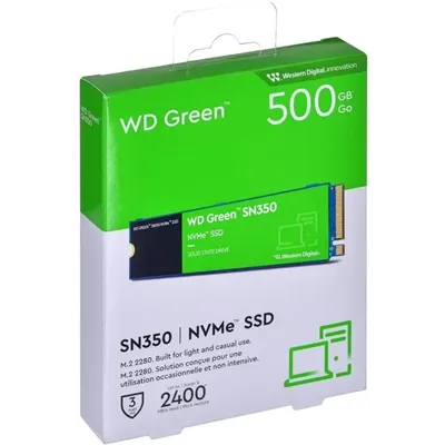 WD SSD Green SN350 500GB NVMe a 2400MB/s PCIe 3.0 M.2 2280