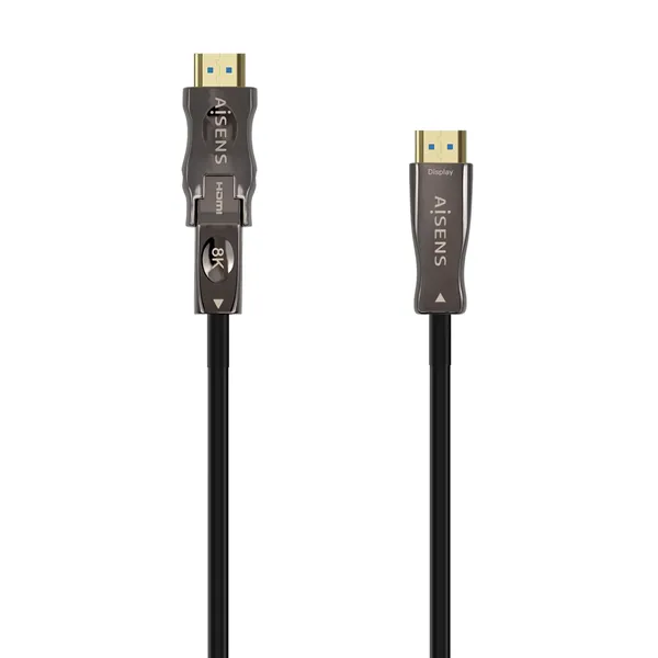 Cable HDMI 2.1 AOC 8K Desmontable Aisens A153-0644/ HDMI Macho / D Macho - HDMI Macho/ 15m/ Negro