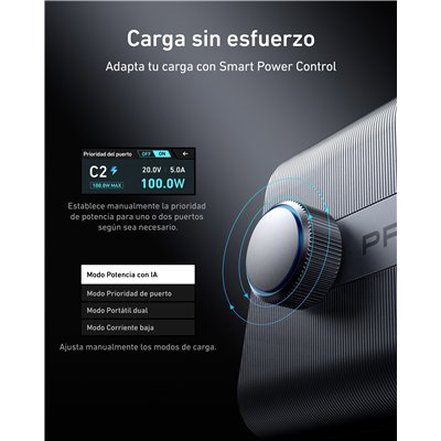 Anker Prime GaN Universal Negro Carga rápida Interior