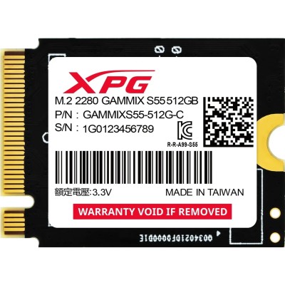 ADATA XPG GAMMIX S55 SSD 512GB NVMe a 5000MB/s PCIe 4.0 M.2 2230