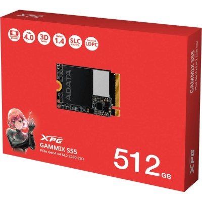 ADATA XPG GAMMIX S55 SSD 512GB NVMe a 5000MB/s PCIe 4.0 M.2 2230