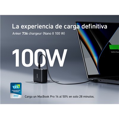 Anker Powerport 736 Nano II Universal Negro Corriente alterna