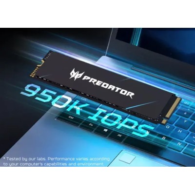 Acer Predator GM7000 Disipador SSD NVMe 4TB a 7400MB/s PCIe 4.0