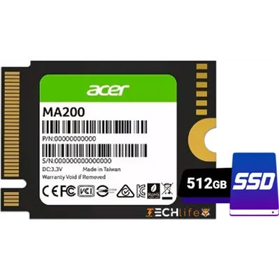 Acer MA200 SSD NVMe 512GB a 5000MB/s PCIe 4.0 M.2 2230