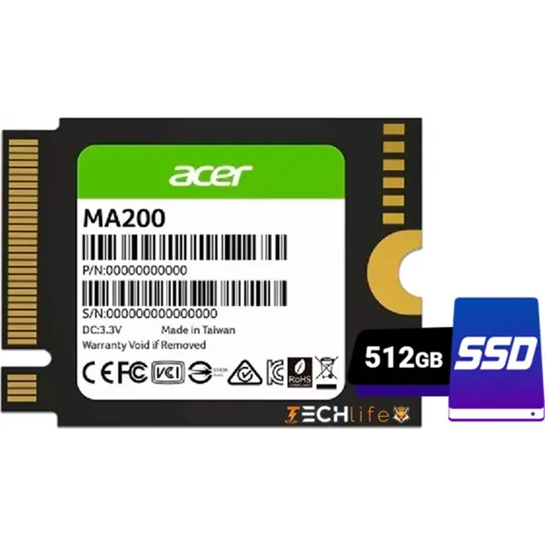 Acer MA200 SSD NVMe 512GB a 5000MB/s PCIe 4.0 M.2 2230