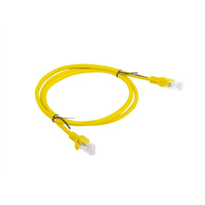 Lanberg PCU6-10CC-0100-Y cable de red Amarillo 1 m Cat6 U/UTP