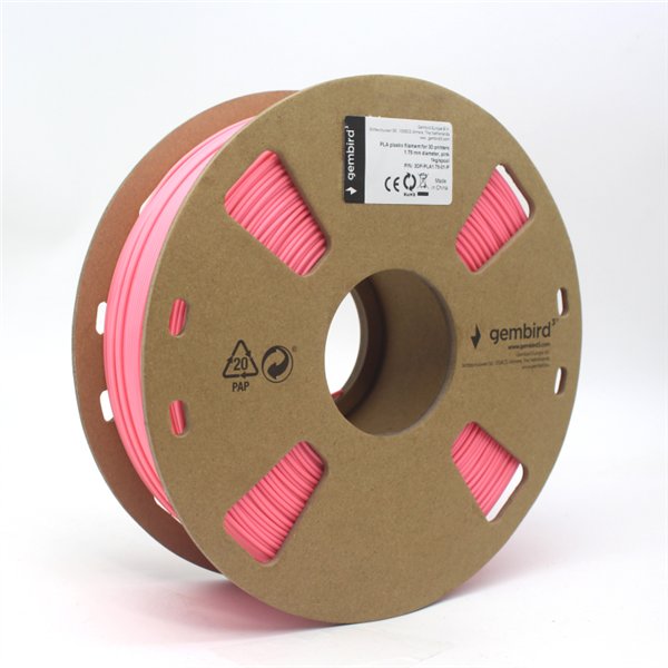 Gembird 3DP-PLA1.75-01-P material de impresión 3d Ácido poliláctico (PLA) Rosa 1 kg