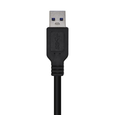 Cable USB 3.0 Aisens A105-0446/ USB Macho - USB Macho/ 1m/ Negro